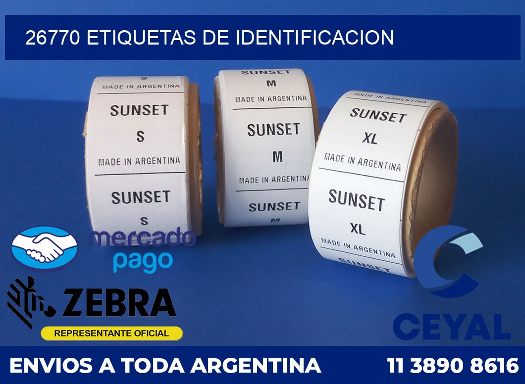 26770 Etiquetas de identificacion