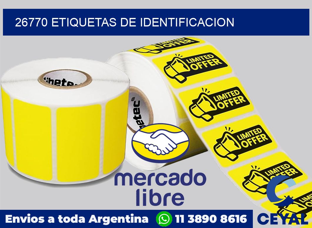 26770 Etiquetas de identificacion