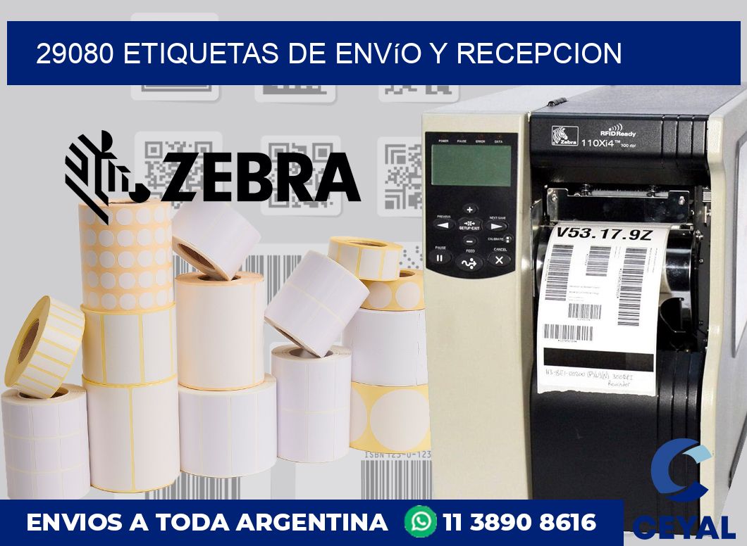 29080 Etiquetas de envío y recepcion