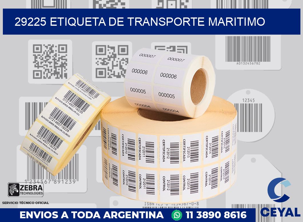 29225 Etiqueta de transporte maritimo