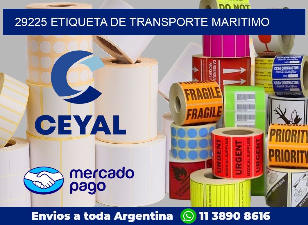 29225 Etiqueta de transporte maritimo