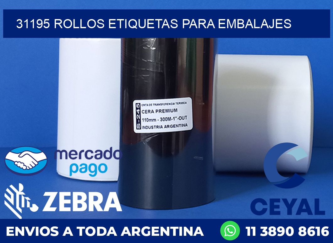 31195 rollos etiquetas para embalajes