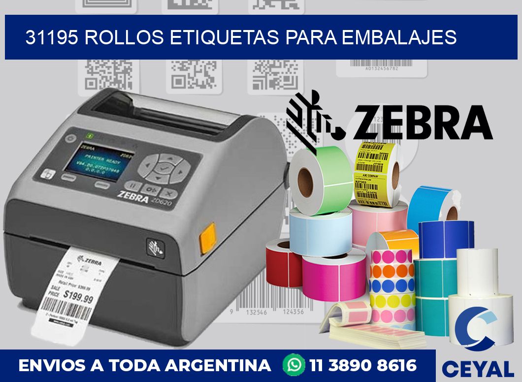 31195 rollos etiquetas para embalajes