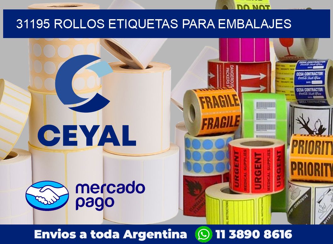 31195 rollos etiquetas para embalajes