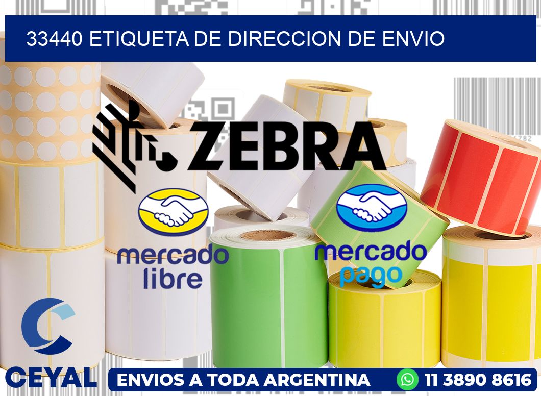 33440 Etiqueta de direccion de envio