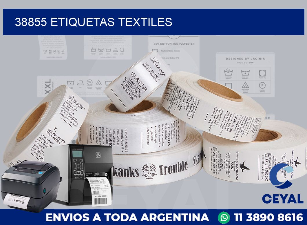 38855 etiquetas textiles
