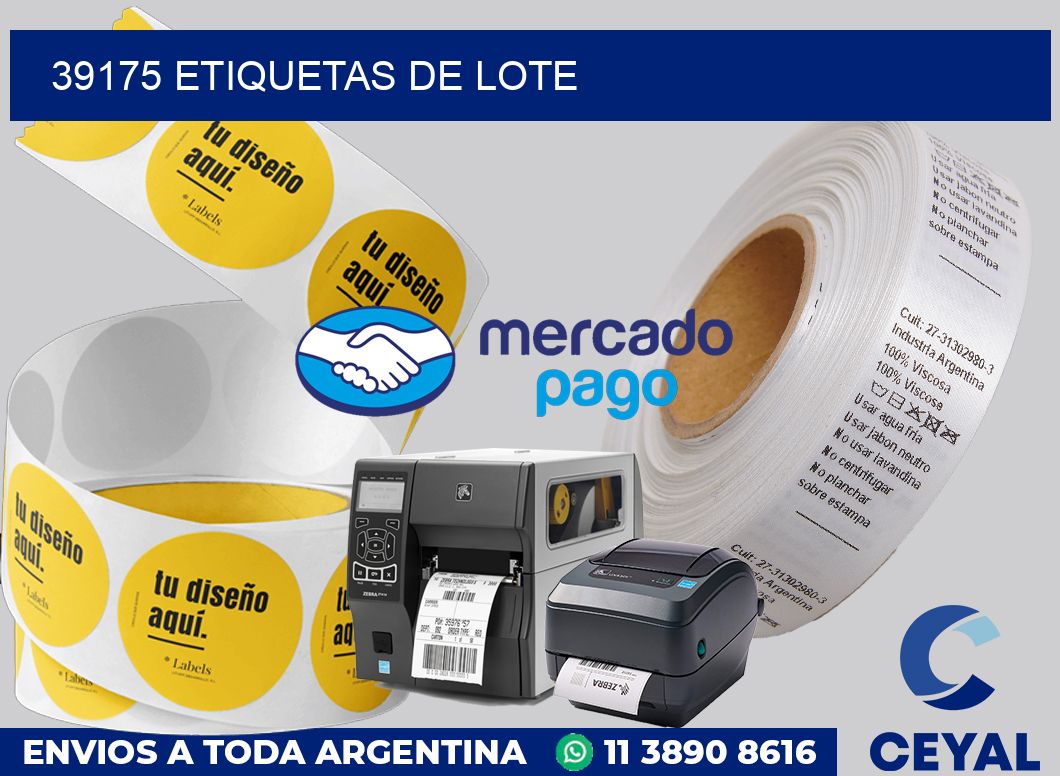 39175 Etiquetas de lote