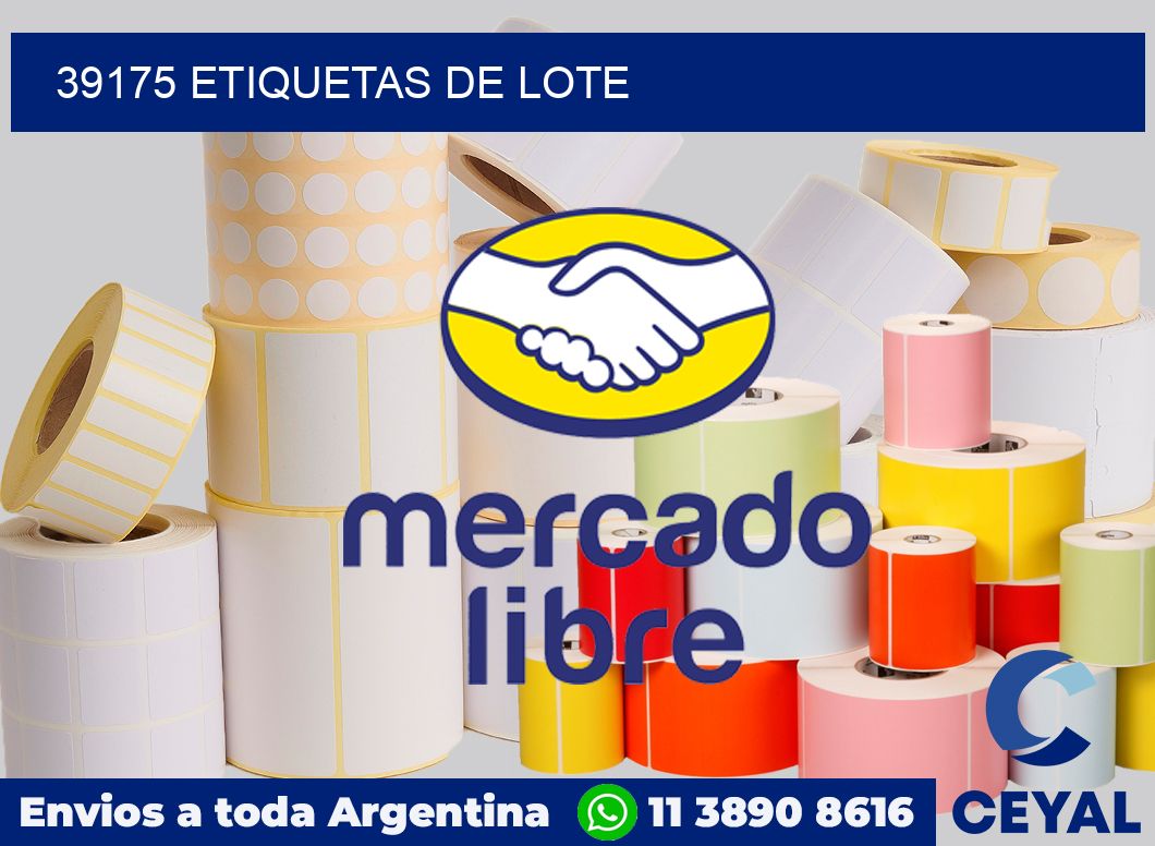 39175 Etiquetas de lote