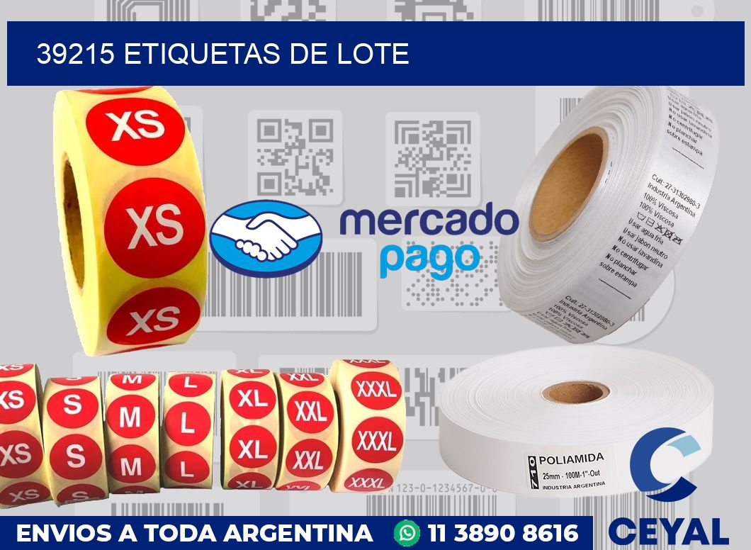 39215 Etiquetas de lote