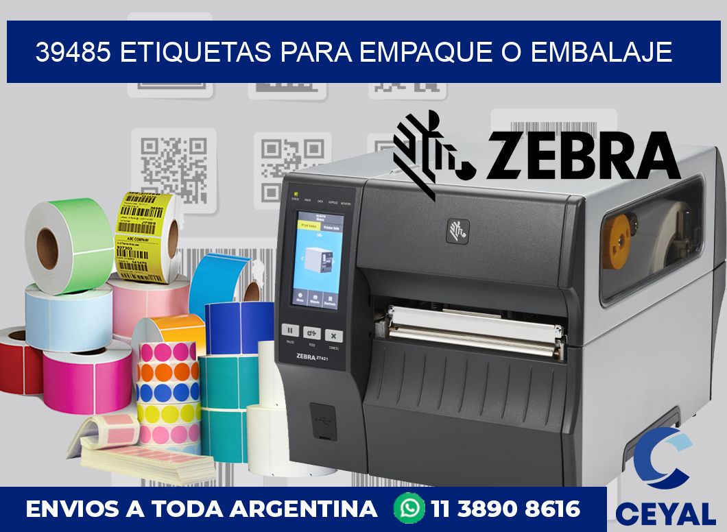 39485 etiquetas para empaque o embalaje