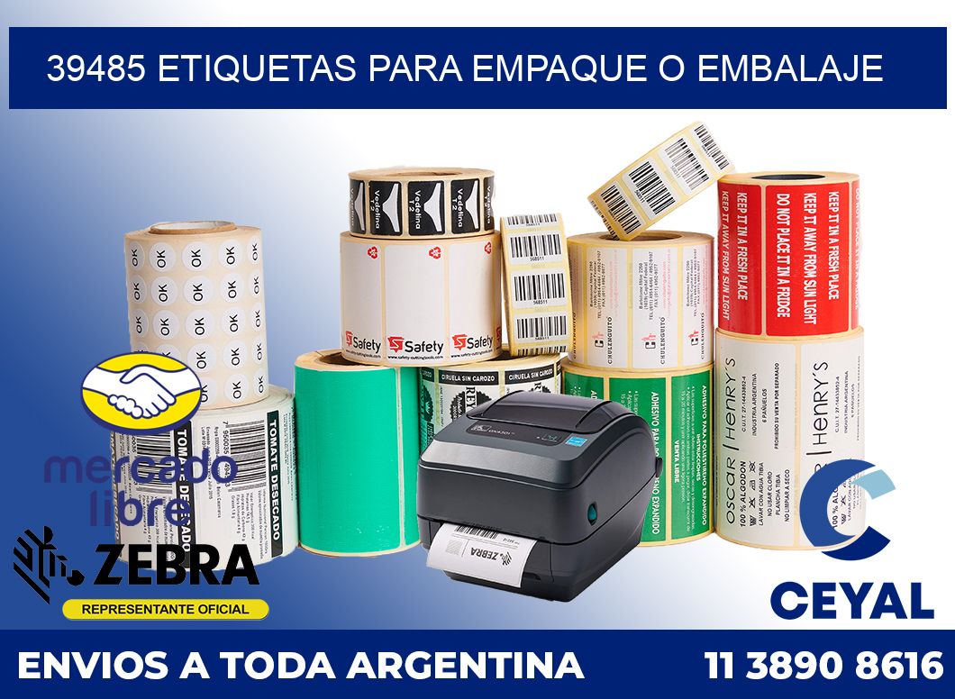 39485 etiquetas para empaque o embalaje