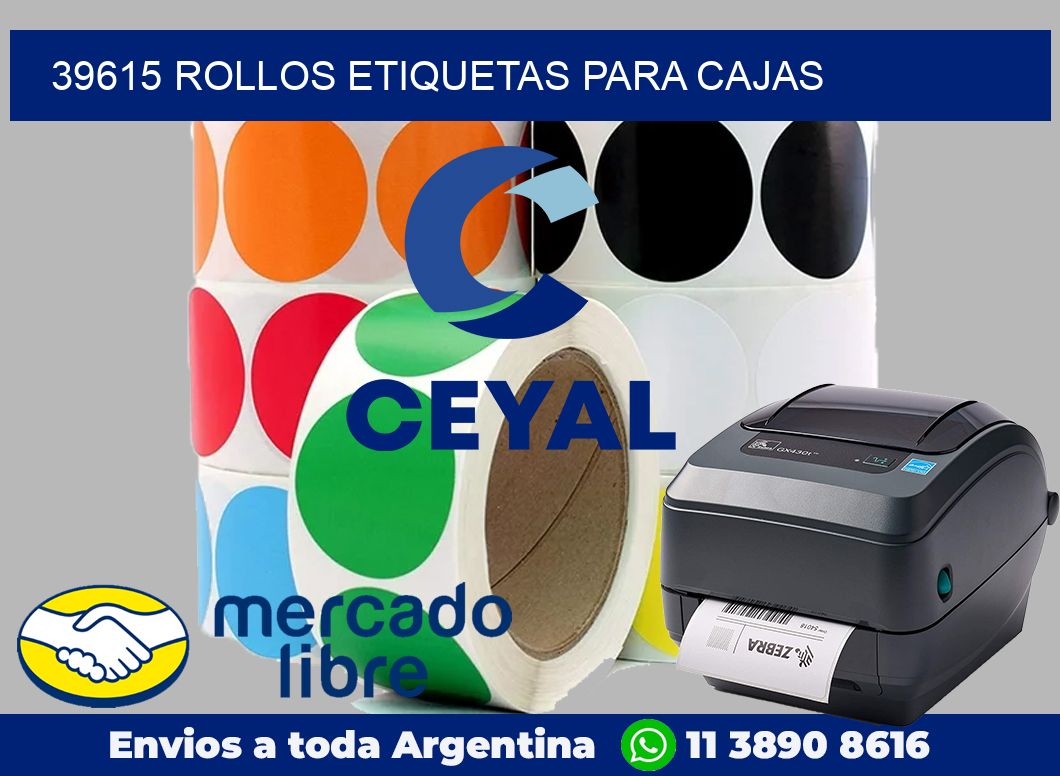 39615 Rollos etiquetas para cajas