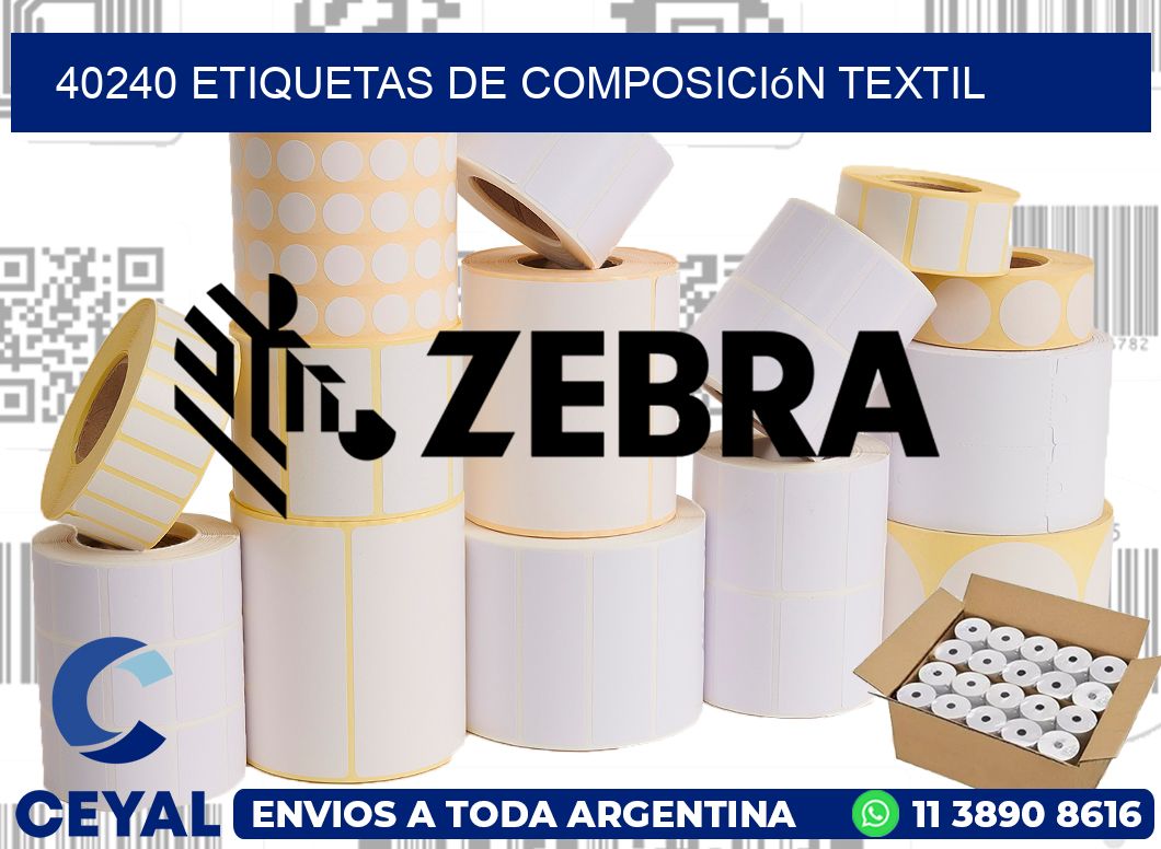 40240 Etiquetas de composición textil