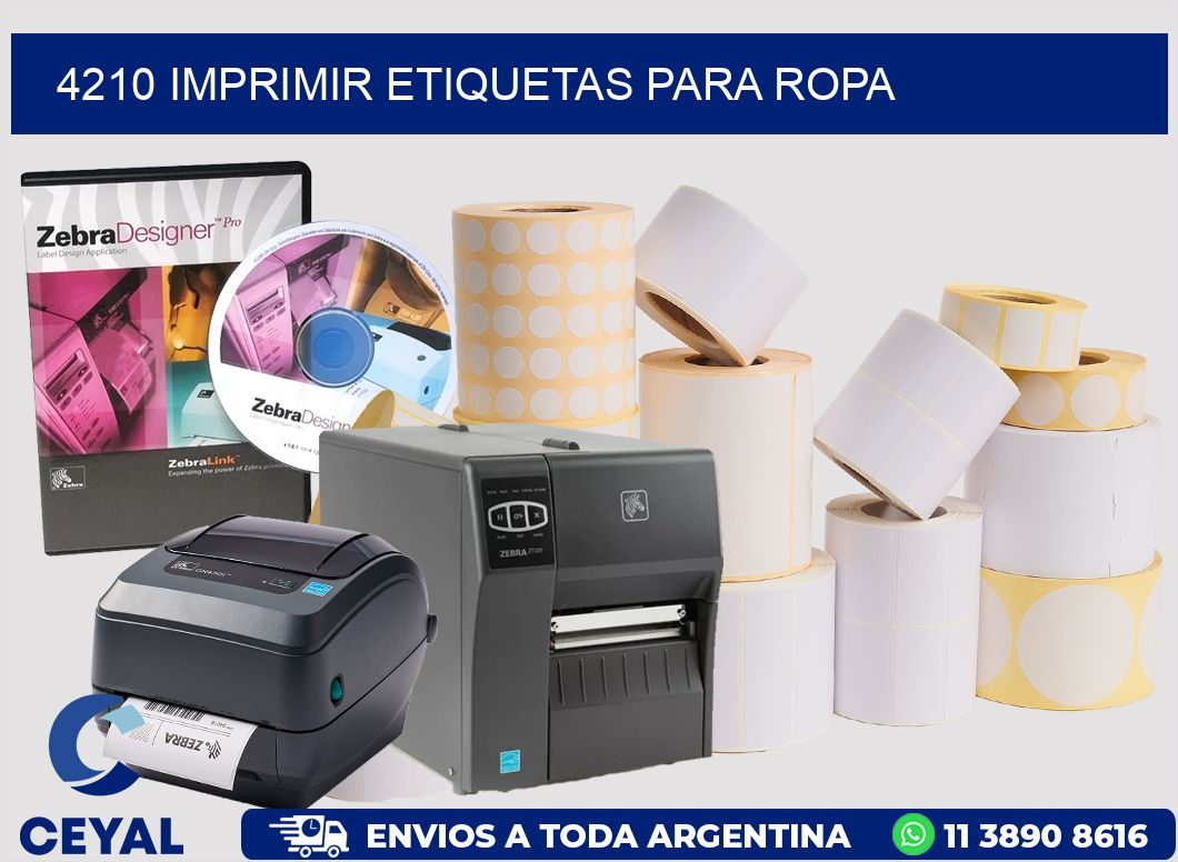 4210 Imprimir etiquetas para ropa