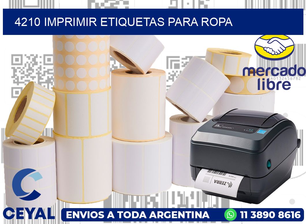 4210 Imprimir etiquetas para ropa