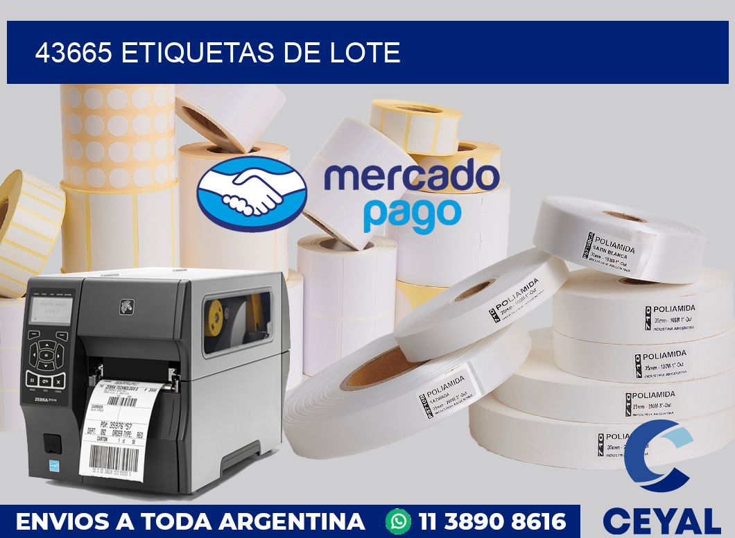 43665 Etiquetas de lote