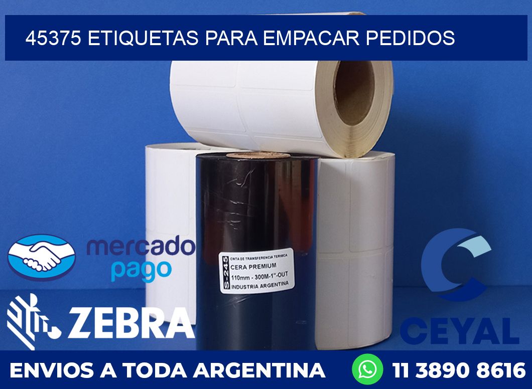 45375 etiquetas para empacar pedidos