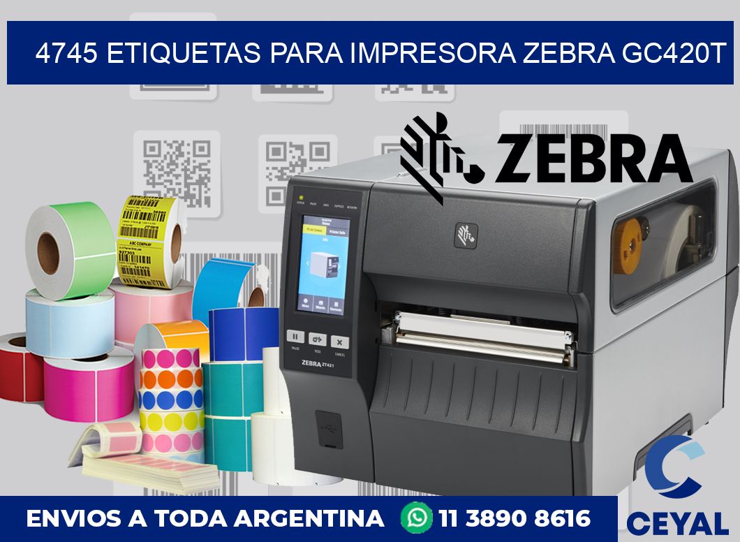 4745 etiquetas para impresora zebra GC420T