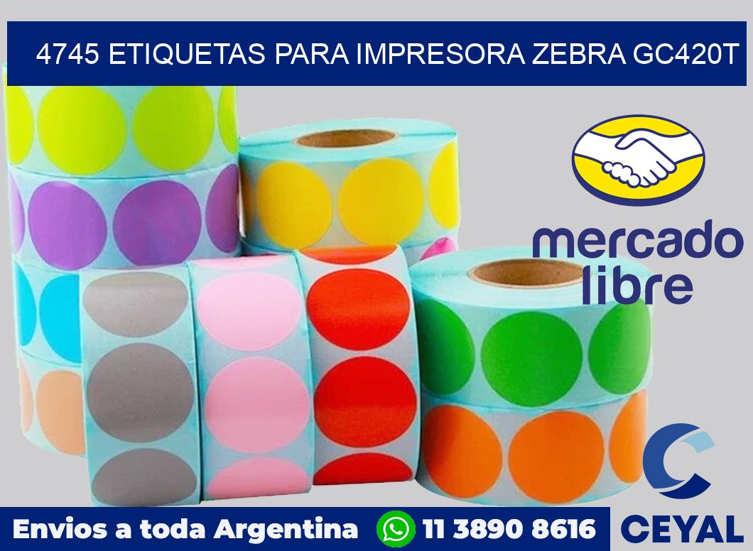 4745 etiquetas para impresora zebra GC420T