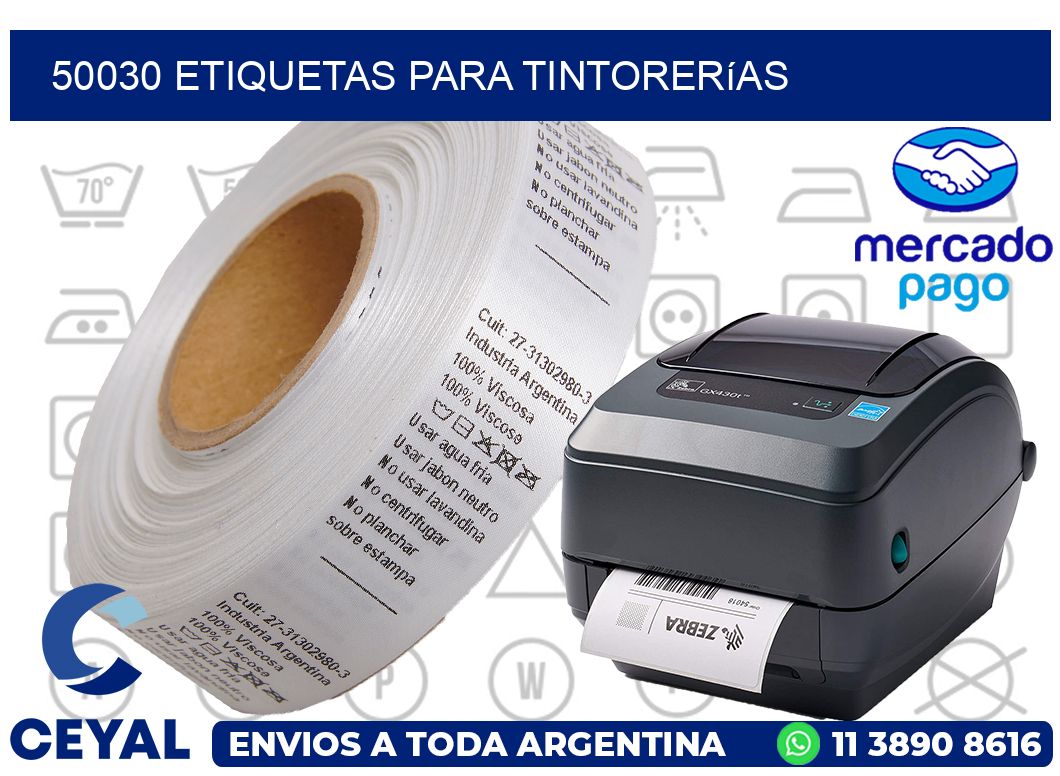 50030 Etiquetas para tintorerías