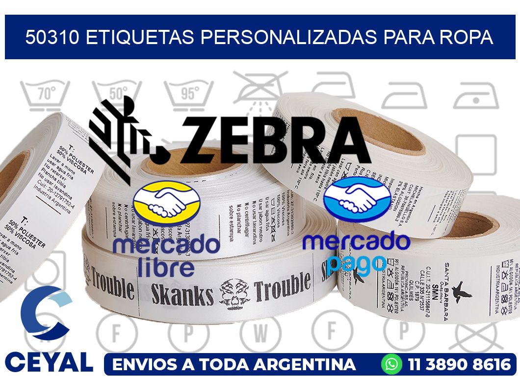 50310 Etiquetas personalizadas para ropa