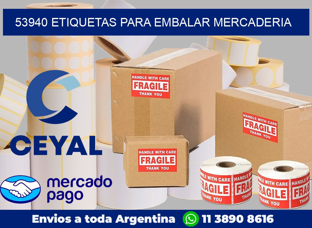 53940 Etiquetas para embalar mercaderia
