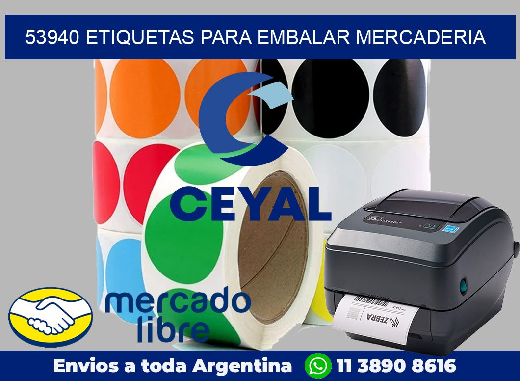 53940 Etiquetas para embalar mercaderia