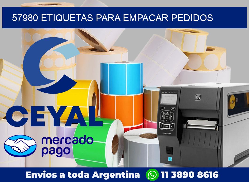 57980 Etiquetas para empacar pedidos