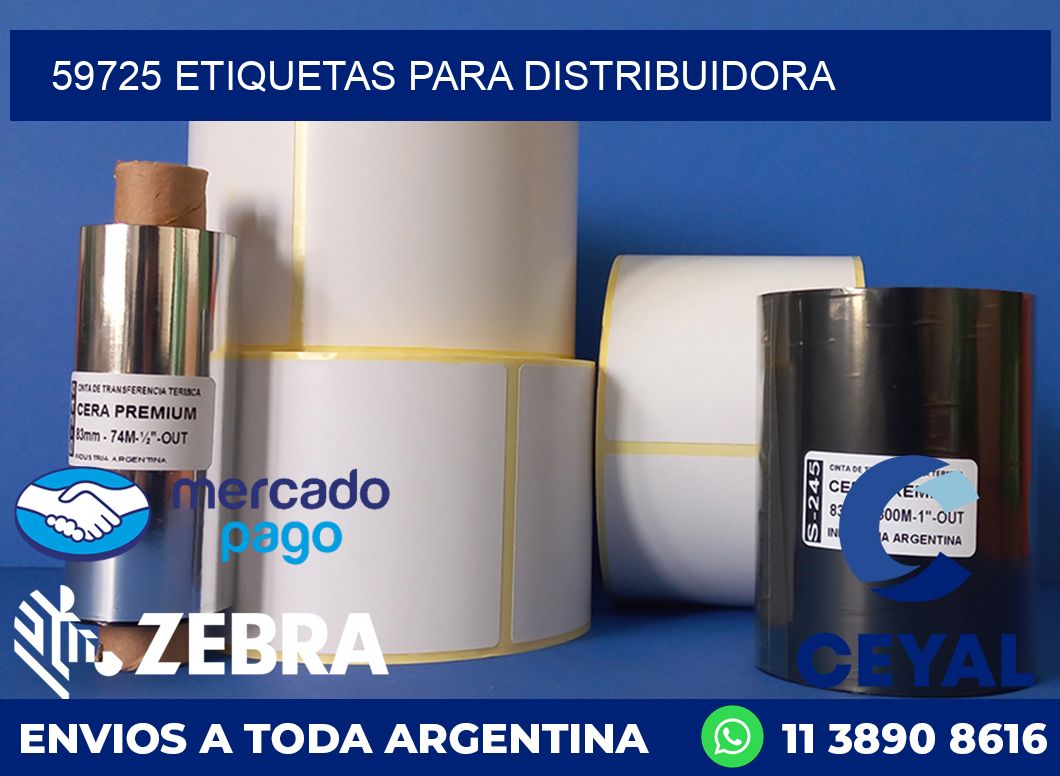 59725 etiquetas para distribuidora