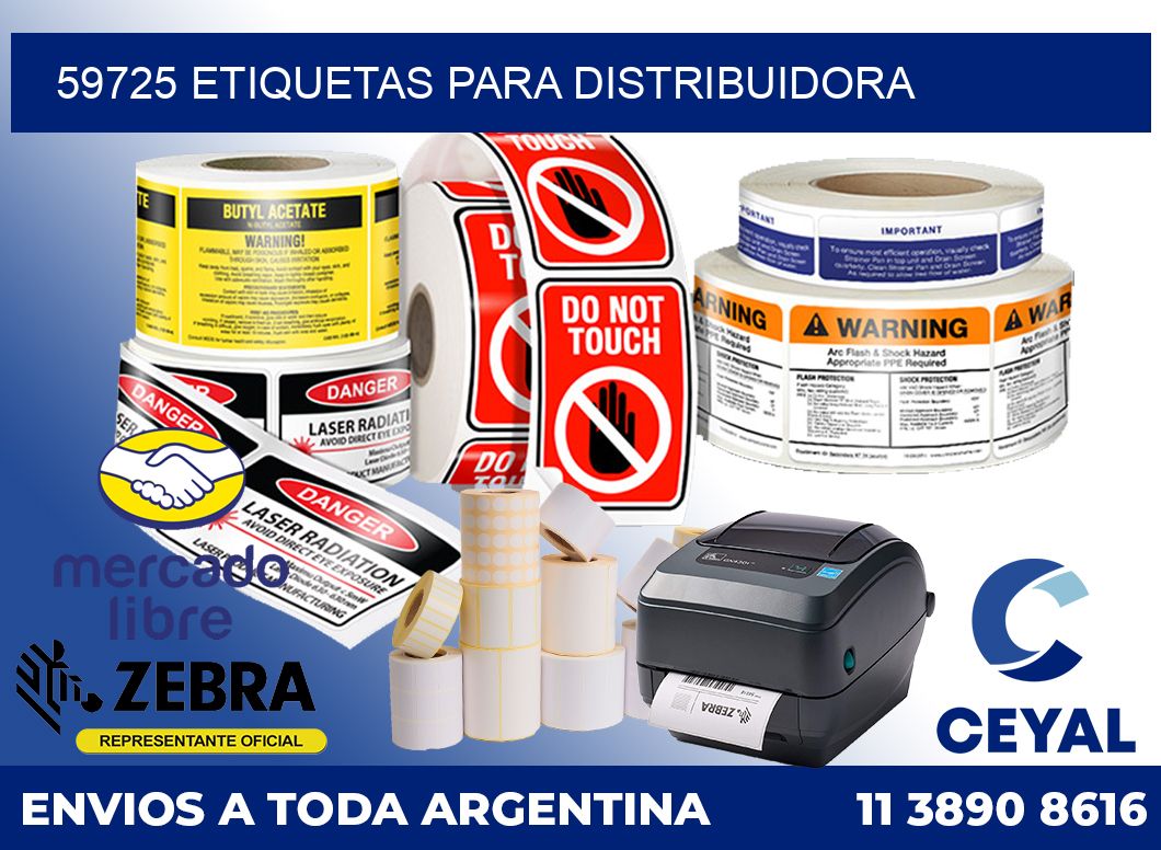 59725 etiquetas para distribuidora