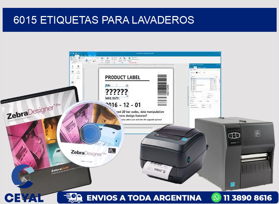 6015 Etiquetas para lavaderos
