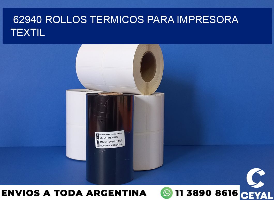 62940 rollos termicos para impresora textil
