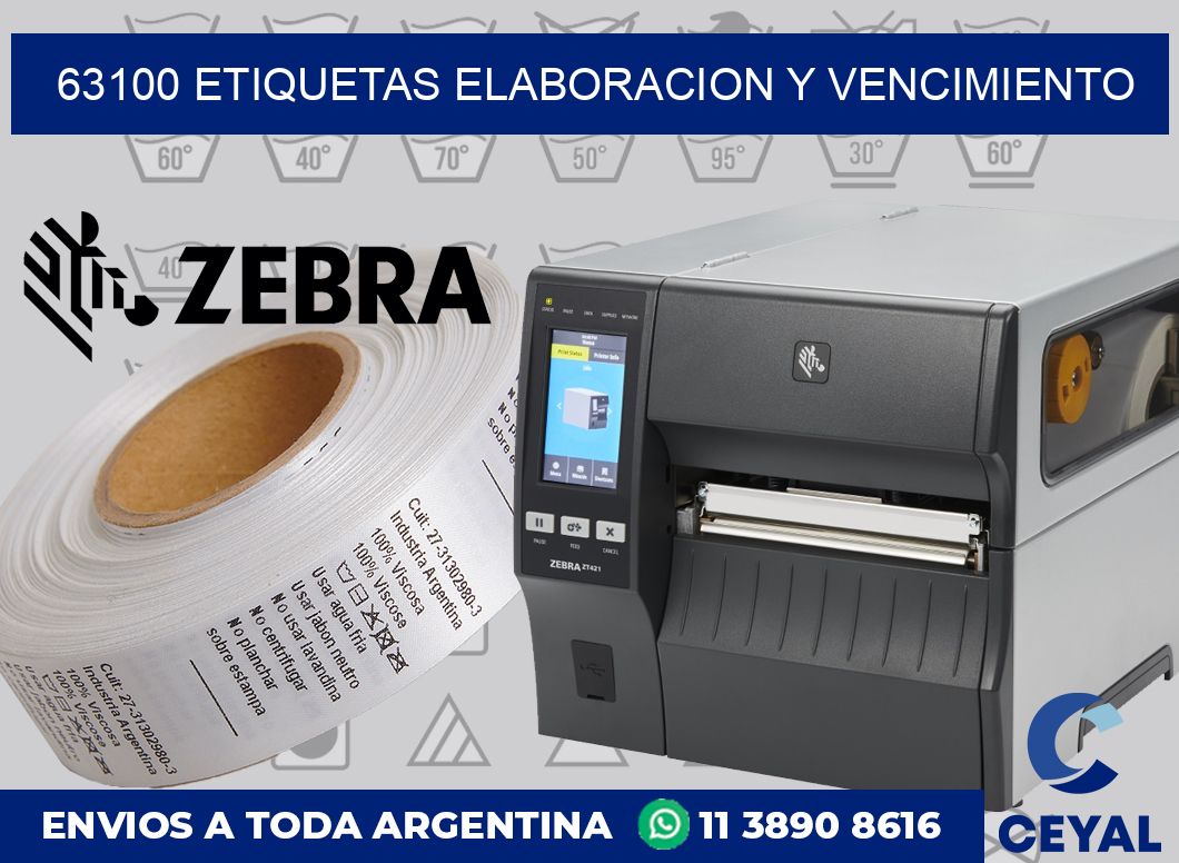 63100 Etiquetas elaboracion y vencimiento