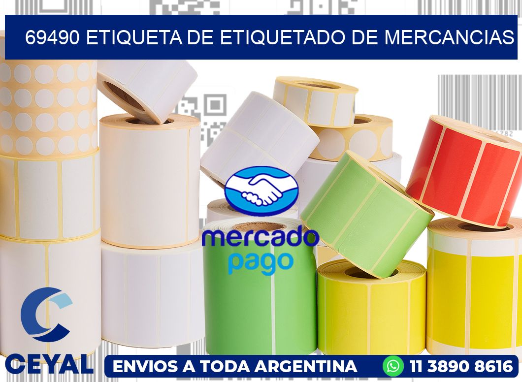 69490 Etiqueta de etiquetado de mercancias
