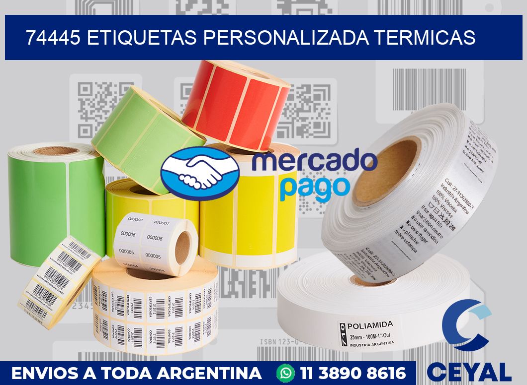74445 etiquetas personalizada termicas