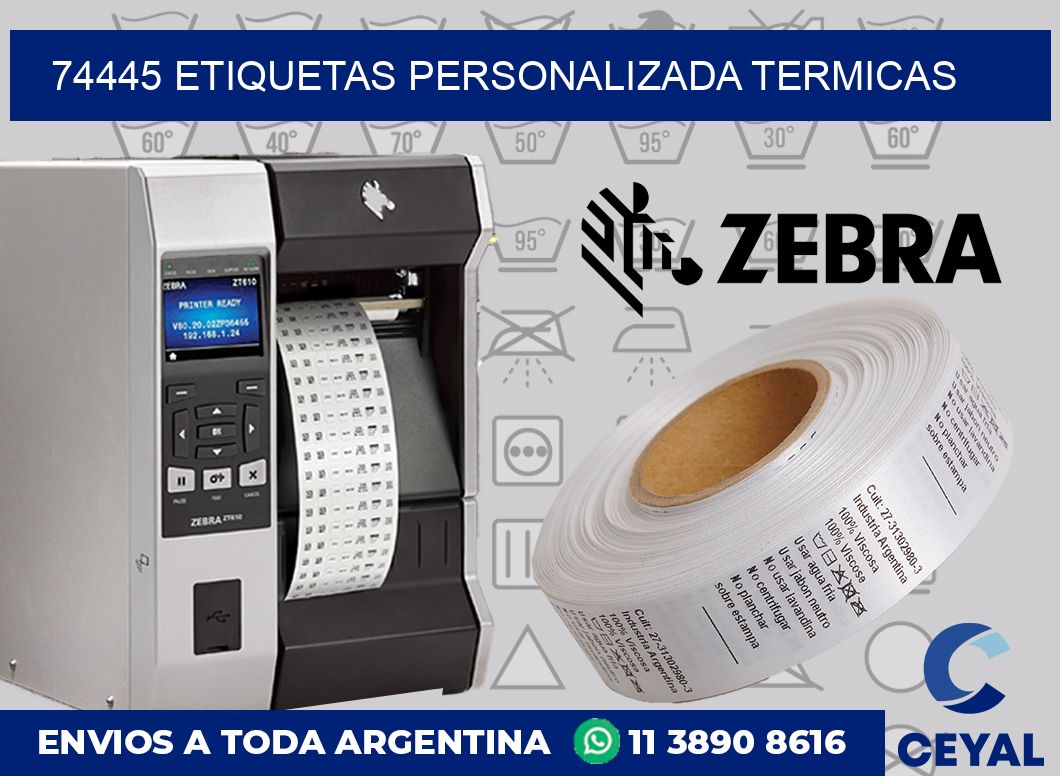 74445 etiquetas personalizada termicas