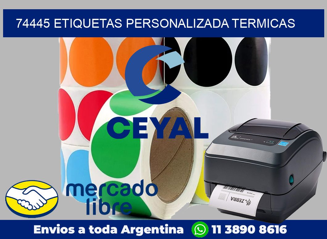 74445 etiquetas personalizada termicas