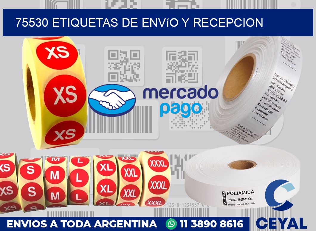 75530 Etiquetas de envío y recepcion