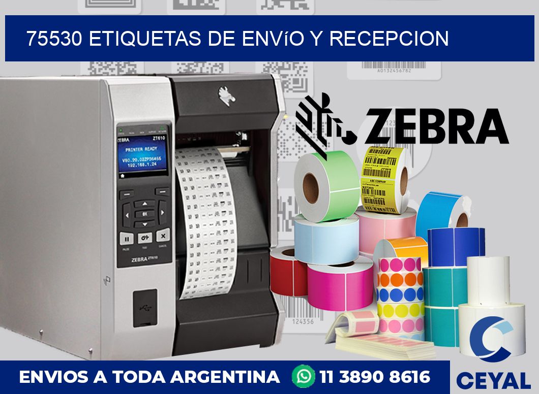 75530 Etiquetas de envío y recepcion