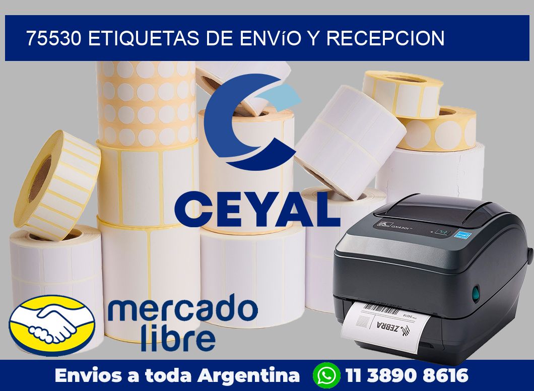 75530 Etiquetas de envío y recepcion