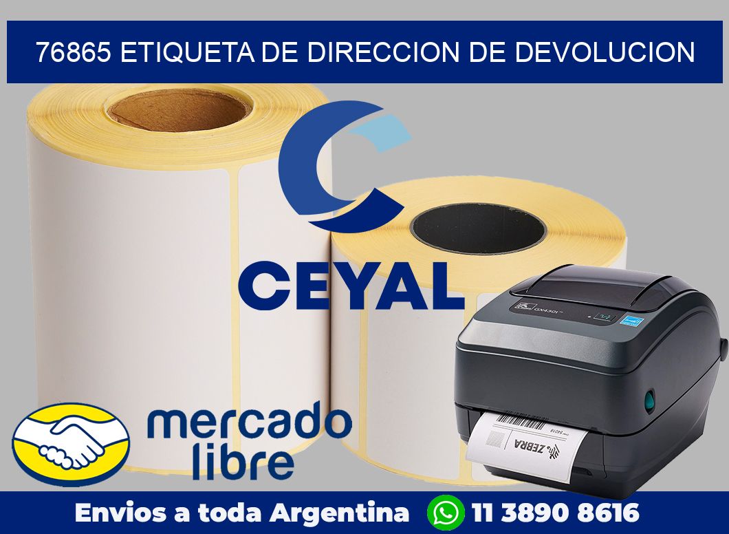 76865 Etiqueta de direccion de devolucion