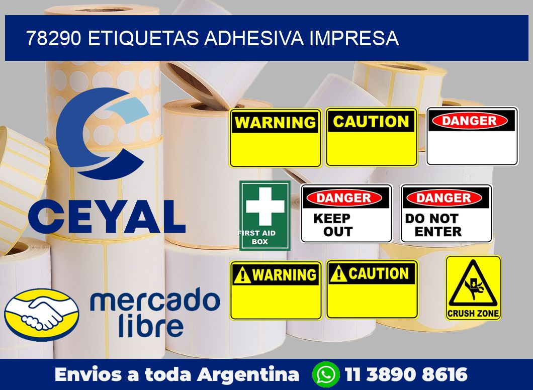 78290 etiquetas adhesiva impresa