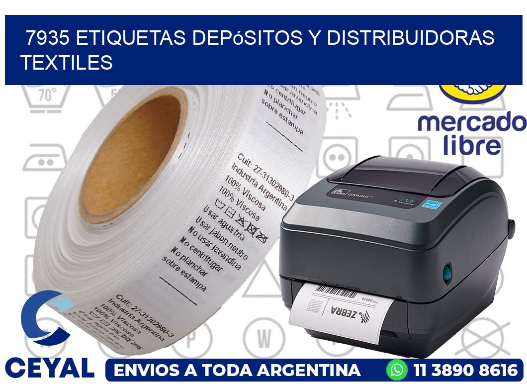 7935 Etiquetas depósitos y distribuidoras textiles