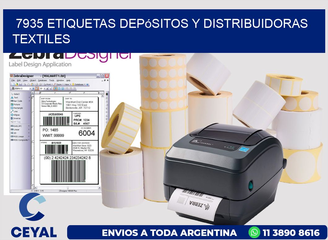 7935 Etiquetas depósitos y distribuidoras textiles