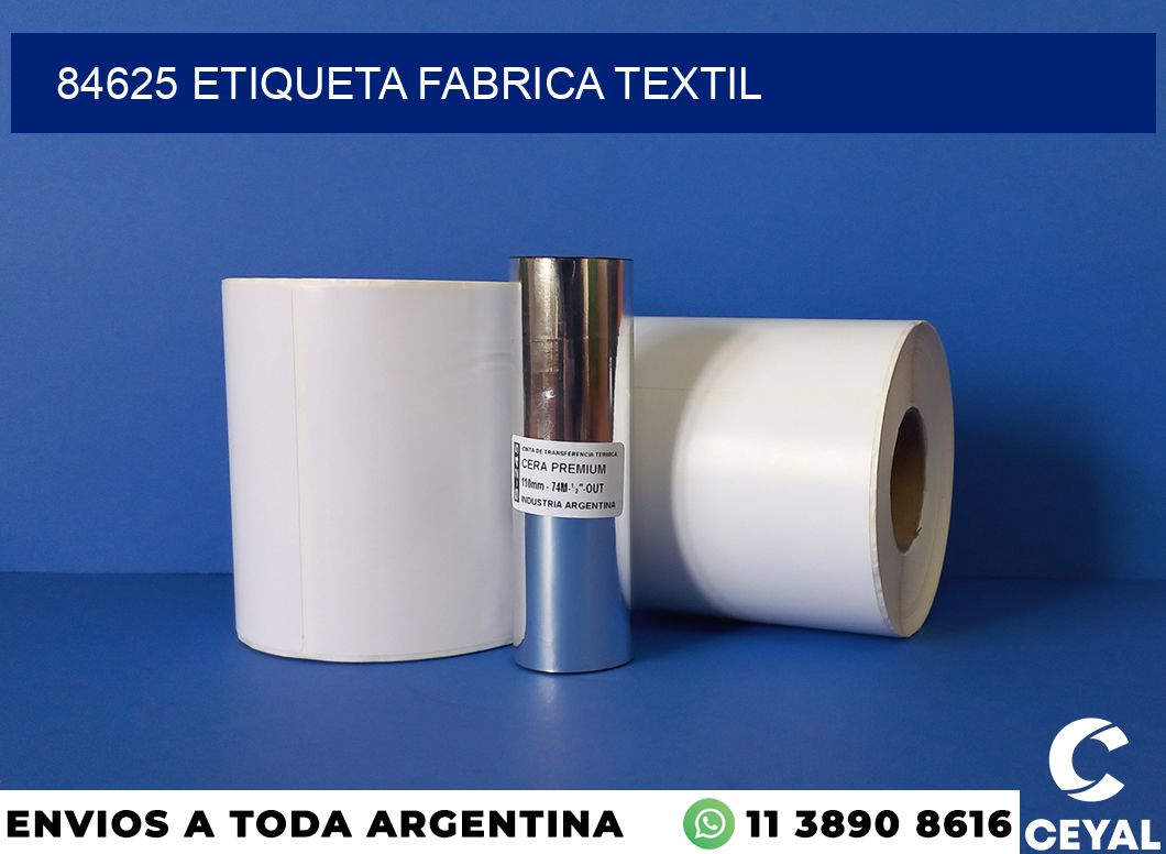 84625 etiqueta fabrica textil