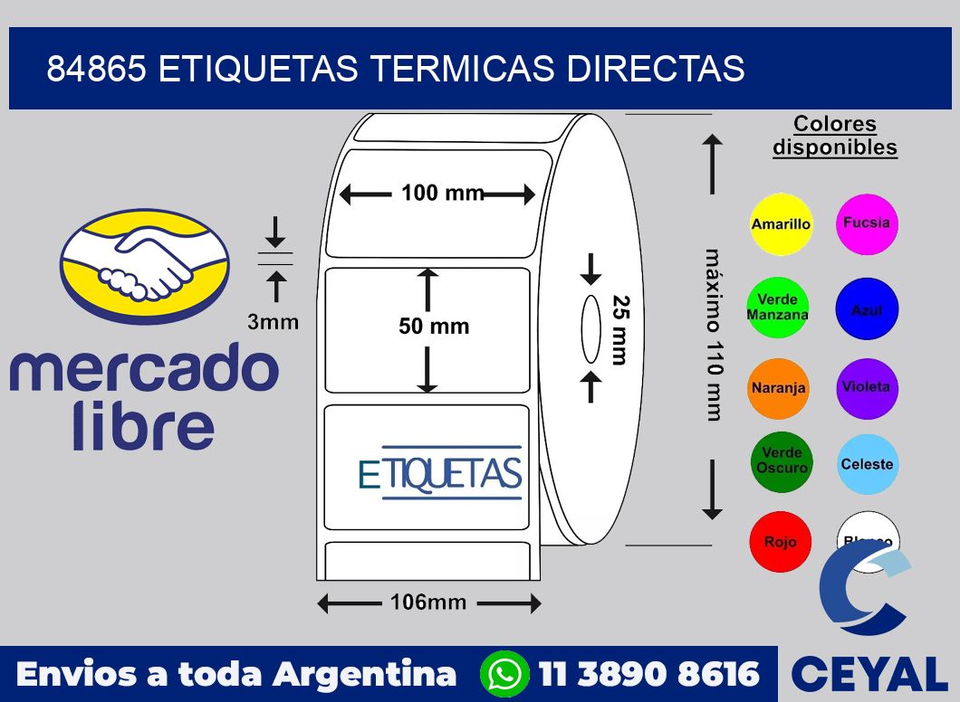 84865 Etiquetas termicas directas