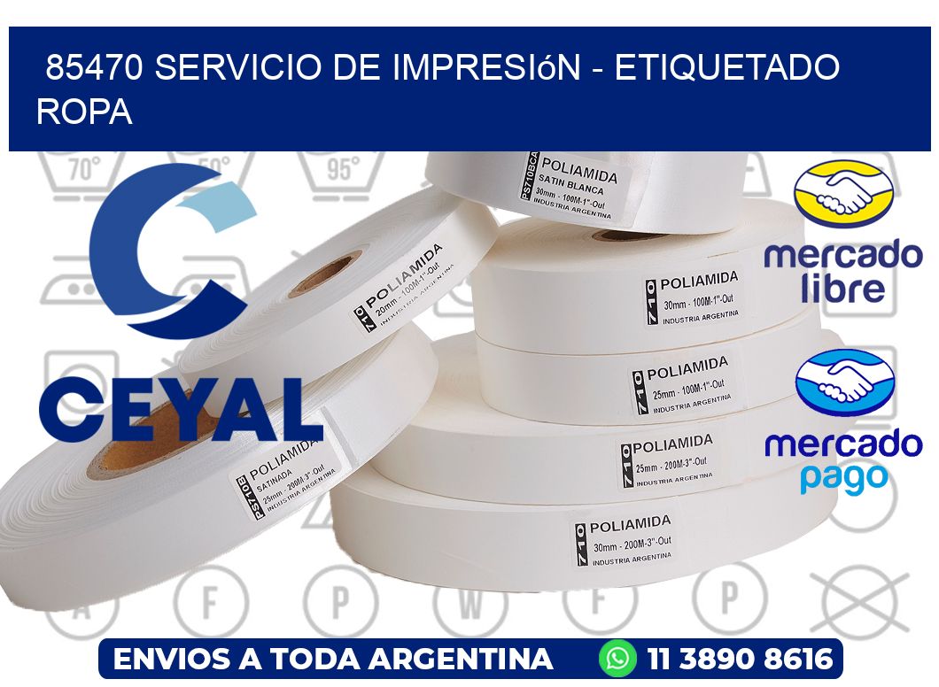 85470 Servicio de impresión - Etiquetado ropa