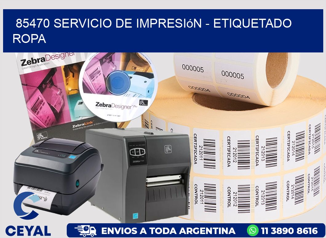 85470 Servicio de impresión - Etiquetado ropa