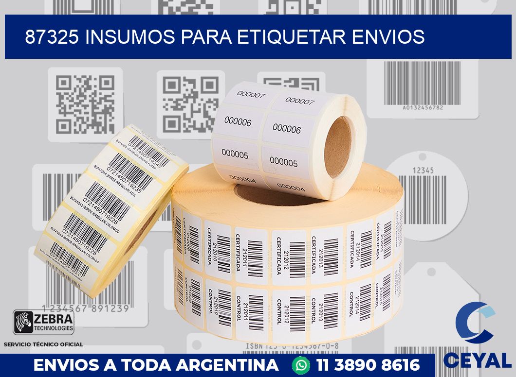 87325 Insumos para etiquetar envios