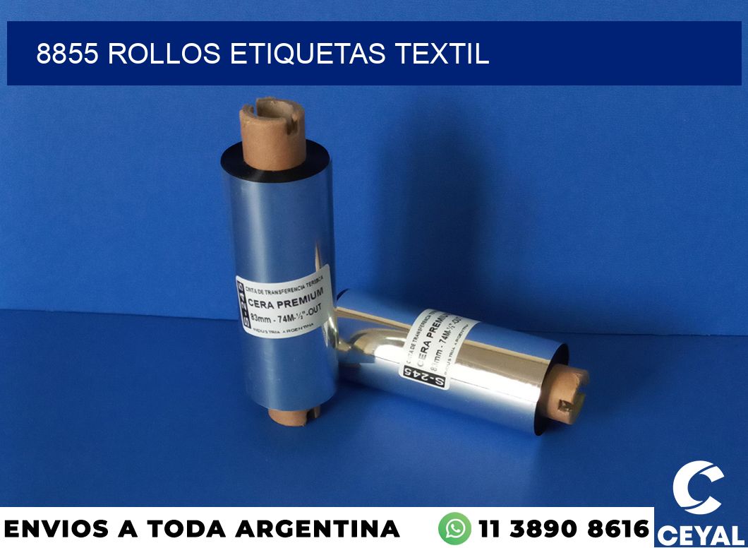 8855 rollos etiquetas textil